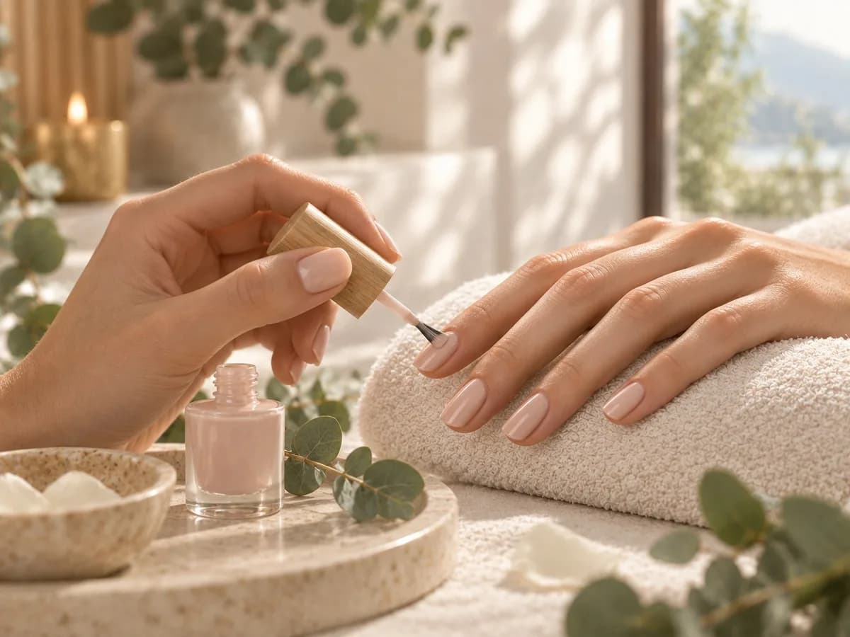 Pose de vernis Manucurist Green — mains